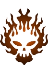 S22 Flaming Skull